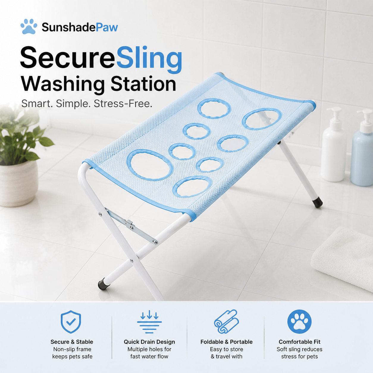 SunshadePaw SecureSling Washing Station